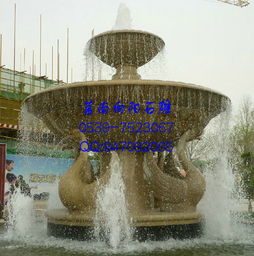 黄锈石、黄金麻与大理石景观喷泉的艺术与价值